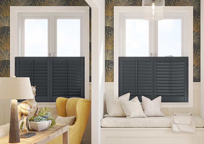 Kensington, Shadow Grey - Cafe Style Plantation Shutter - Image 6